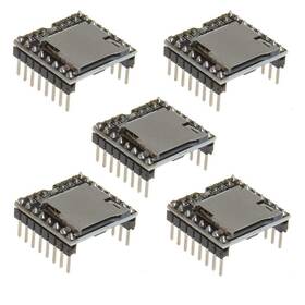 Anmbest Anmbest Md82 5pcs Yx5200 Dfplayer Mini Mp3 Player Module Voice Decode Black