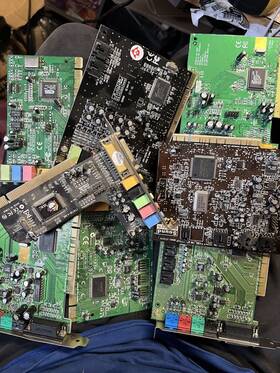 Asound Sb0460 Lot Of 8 Pci Sound Cards Computer Desktop Pc Mixed Brands