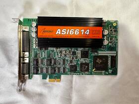 Audioscience Asi6614 Multichannel Pcie Aes Card With #cbl-1102 Cable