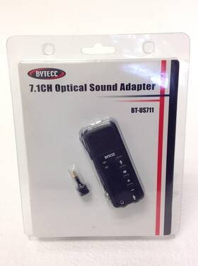 Bytec Bt-us711 New 7.1ch Optical Sound Adapter With Usb Cable And Cd Free Shipping