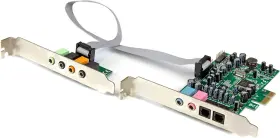Pexsound7ch .com 7.1 Channel Sound Card - Pci Express 24-bit 192khz Spdif Digital Opti