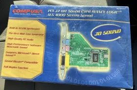 272121 Compusa Comp Usa Pci 32 Bit Sound Card Avance Logic Als 4000 Stereo Nib