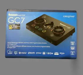 Creative 054651194458 Sound Blaster Gc7 Game Streaming Dac Amp Ft Programmable Buttons