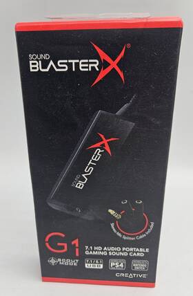 Creative 390660190551 Sound Blasterx G1 7.1 Portable Gaming Usb With Mic Splitter Included - New