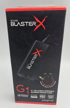 Creative 390660190551 Sound Blasterx G1 7.1 Portable Gaming Usb With Mic Splitter Included - New