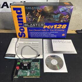 Creative 50s3101002 Sound Blaster Sb3100 Pci 128 Card Win98 Dos Cd Box Manual Fast Usa Ship