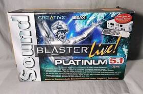 Creative 70sb006003000 Vintage Sb0060p Sound Blaster Live Platinum 5.1 Card Bundle Rare