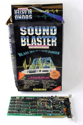 Creative Labs Ct-1320c Sound Blaster Model Tower Computer Card 1990 And Box