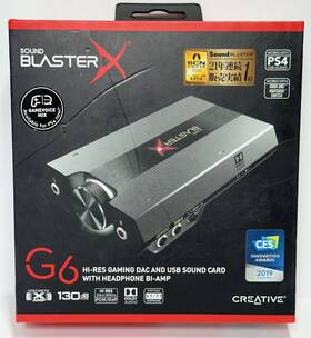 Creative Sb1770 Sound Blasterx G6 Hi-res Gaming Dac Usb Card With Headphone Bi-amp