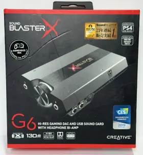 Sb1770 Creative Sound Blasterx G6 Hi-res Gaming Dac Usb Card With Headphone Bi-amp