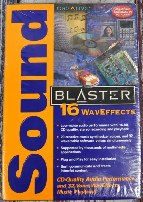 Sb4525 Creative Retro Sound Blaster 16 Waveffects Audio Card For Windows Nos