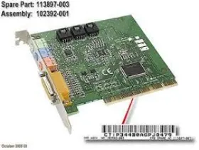 113897-002 Dell Hp Presario 7000xx Desktop Audio Card 113897-002 Dell Hp Presario 7000xx Desktop Audio Card