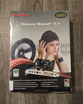 Diamond Xs51 New Xtreme Sound 5.1 Ch Pci 16 Bit Card Home Audio Connection