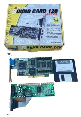 Inland 012405580186 Sound Card 120 -16-bit Isa For Windows 98 Compatible