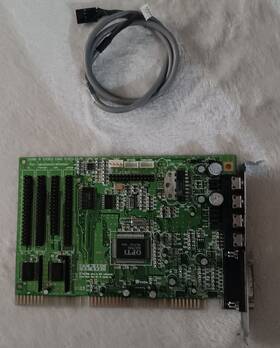 Opti 82c930 Vintage Sound Card 16-bit Isa Sb Blaster Compatible With Audio Cable