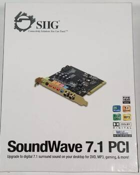 Siig Ic710012 Soundwave 7.1 Pci Sound Card Brand New