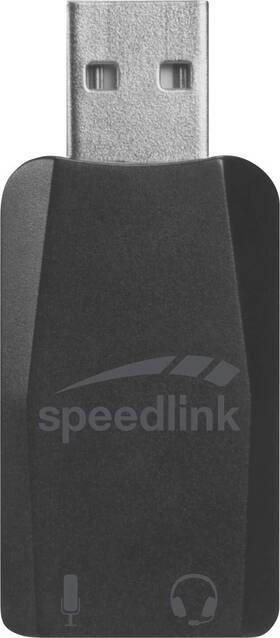 Speedlink L-8850-bk-01 Vigo Usb Sound Card With Microphone And Headphone Socket Compact Desi