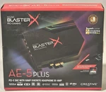 Creative Sound Blasterx AE-5 Plus Hi-res 32-BIT/384 Khz Pcie Gaming Card Open. Price: $159.99.