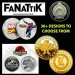 Range Of Collectable Coins By Fanattik Silver Gold Collector's New 50+ Designs. Price: $13.26.