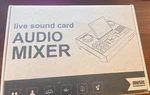 Podcast Microphone Bundle With Live Sound Card Audio Mixer, Equipment New. Price: $75.77.